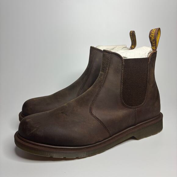 Dr. Martens 2976 Leather Chelsea Boot in Brown Crazy Horse Gaucho - Picture 6 of 10